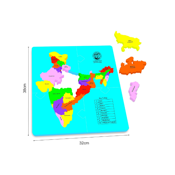 Ratna’s Educational Map Puzzle With Indian States (EVA India Map) – Toy ...